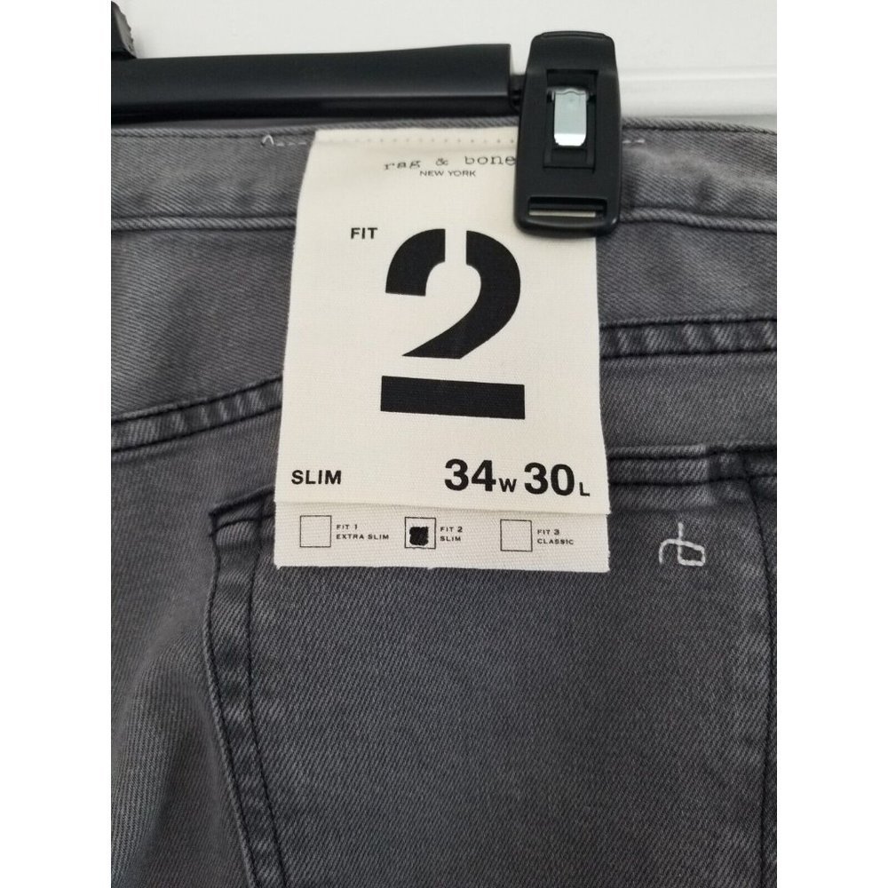 Rag & Bone Men's Greyson Fit 2 Slim Skinny Button-Fly Stretch Denim Jeans 34X30 - Picture 5 of 16